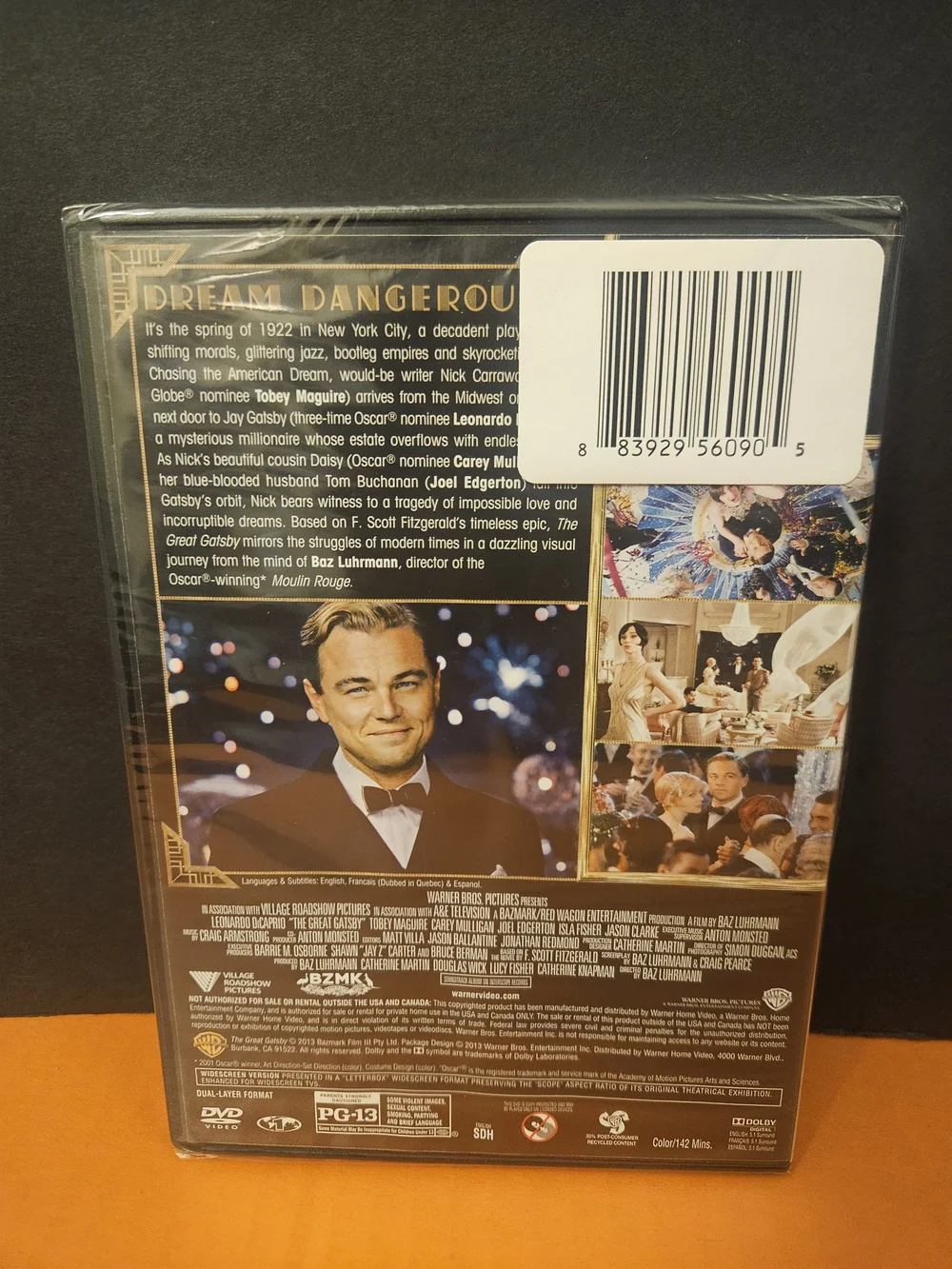 Warner Bros. The Great Gatsby DVD Promo Widescreen DiCaprio 2013 PG-13